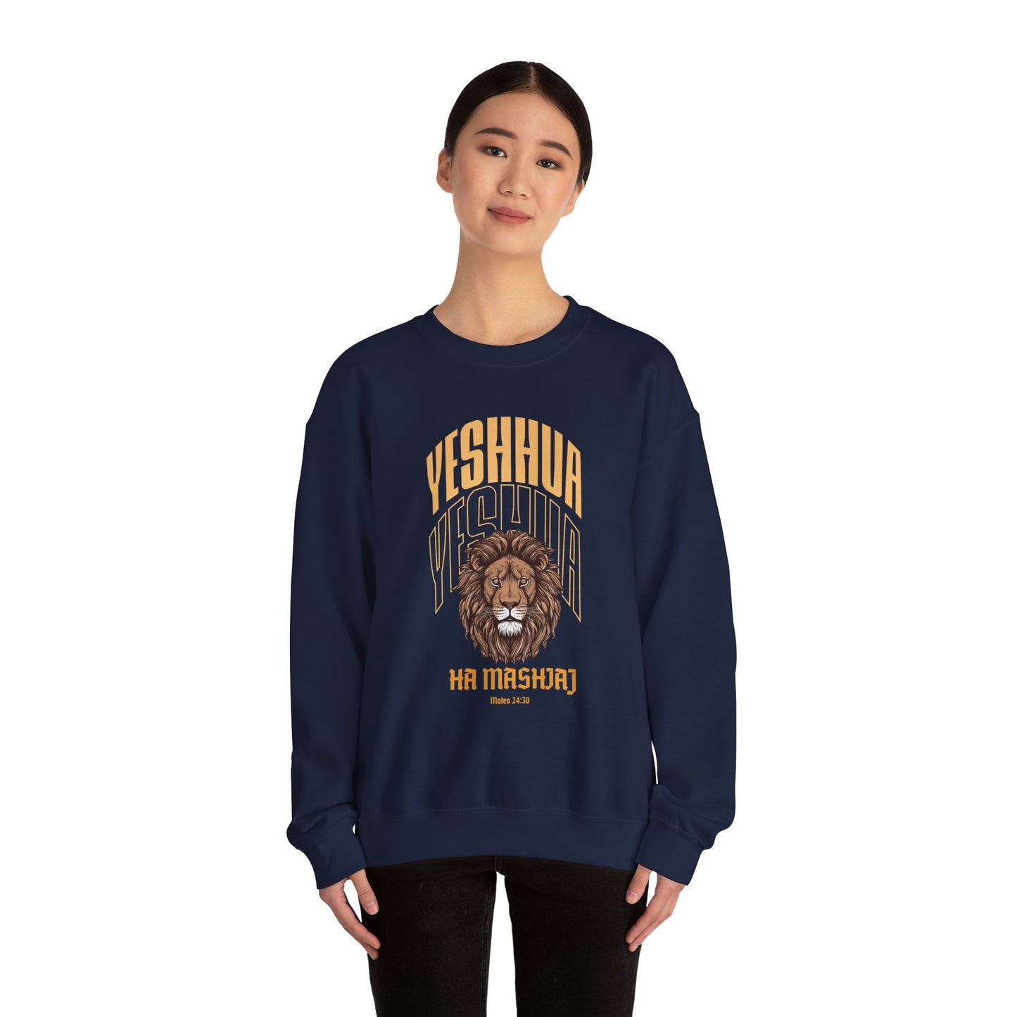 Yeshua Lion Graphic Crewneck Sweatshirt - Unisex Heavy Blend™
