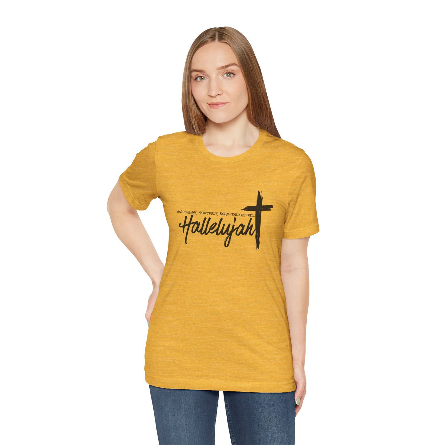 -Hard Fought Hallelujah Unisex Short Sleeve Tee -
