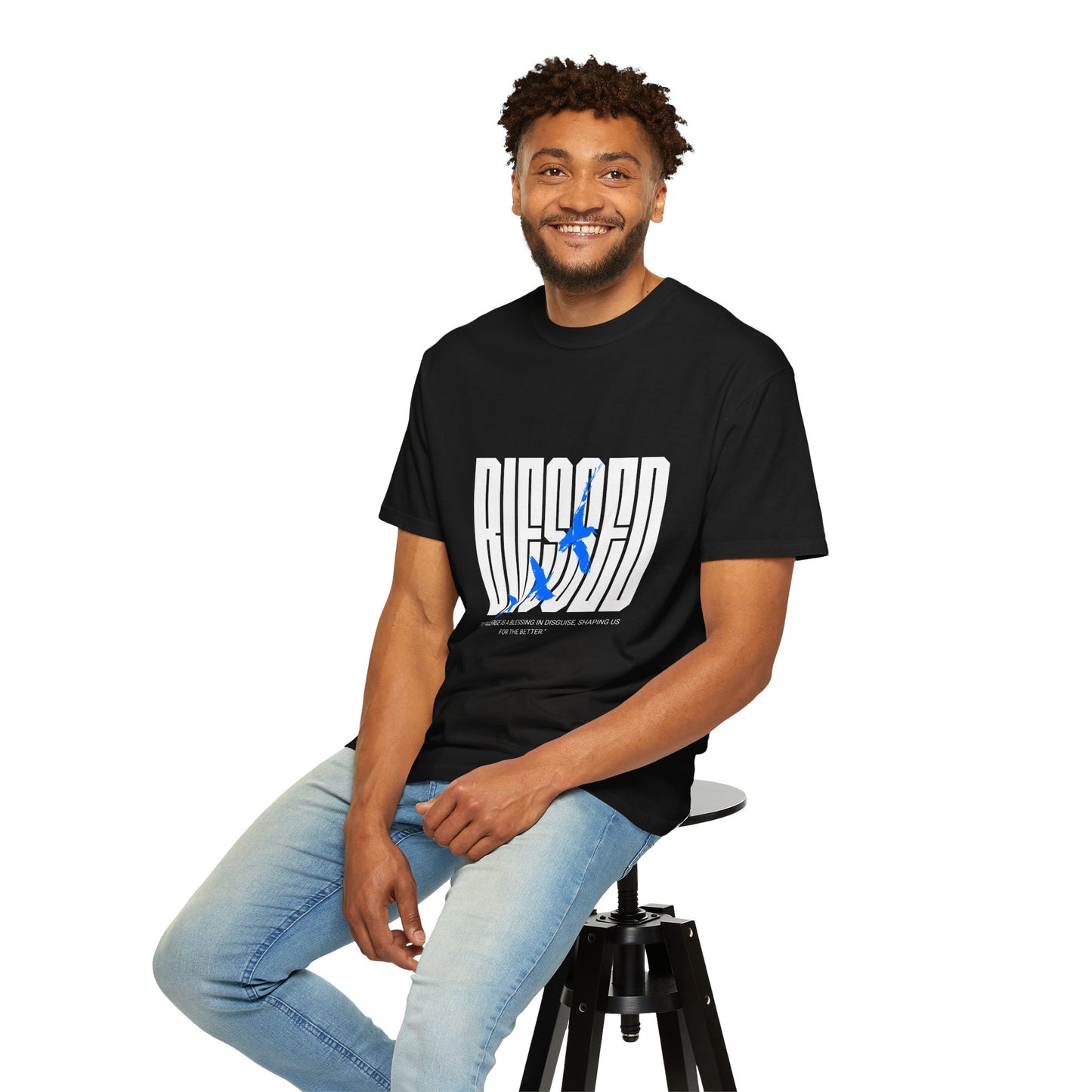 Blessed Unisex Garment-Dyed T-Shirt - Inspirational Quote Tee for Everyday Comfort