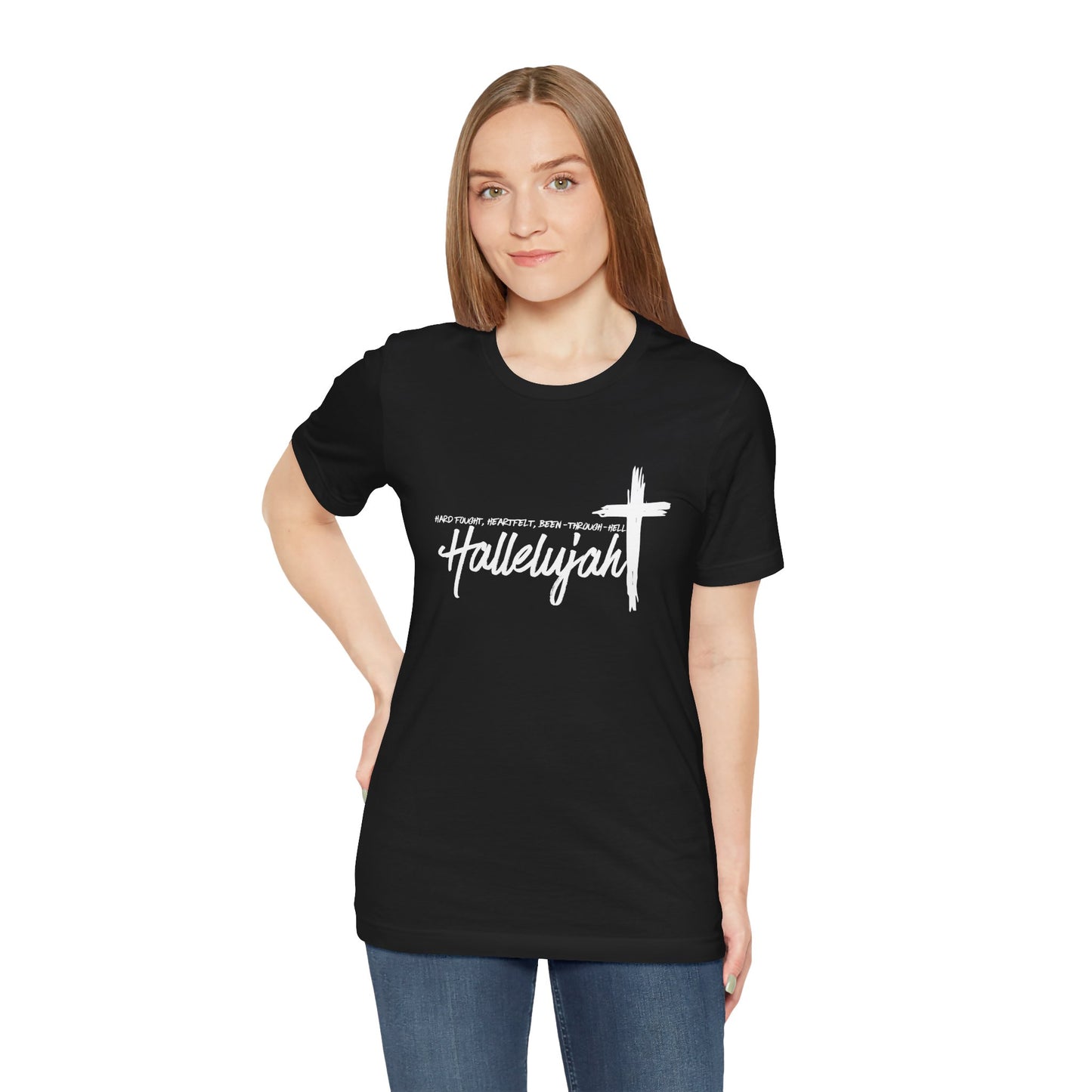 -Hard Fought Hallelujah Unisex Short Sleeve Tee -