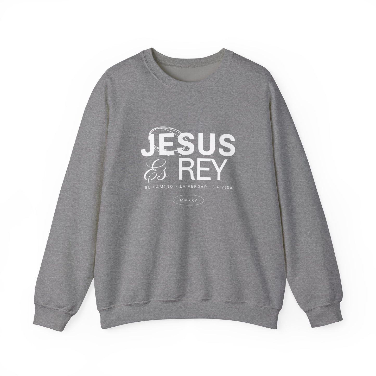 Jesus es Rey Graphic Crewneck Sweatshirt - Unisex Heavy Blend™