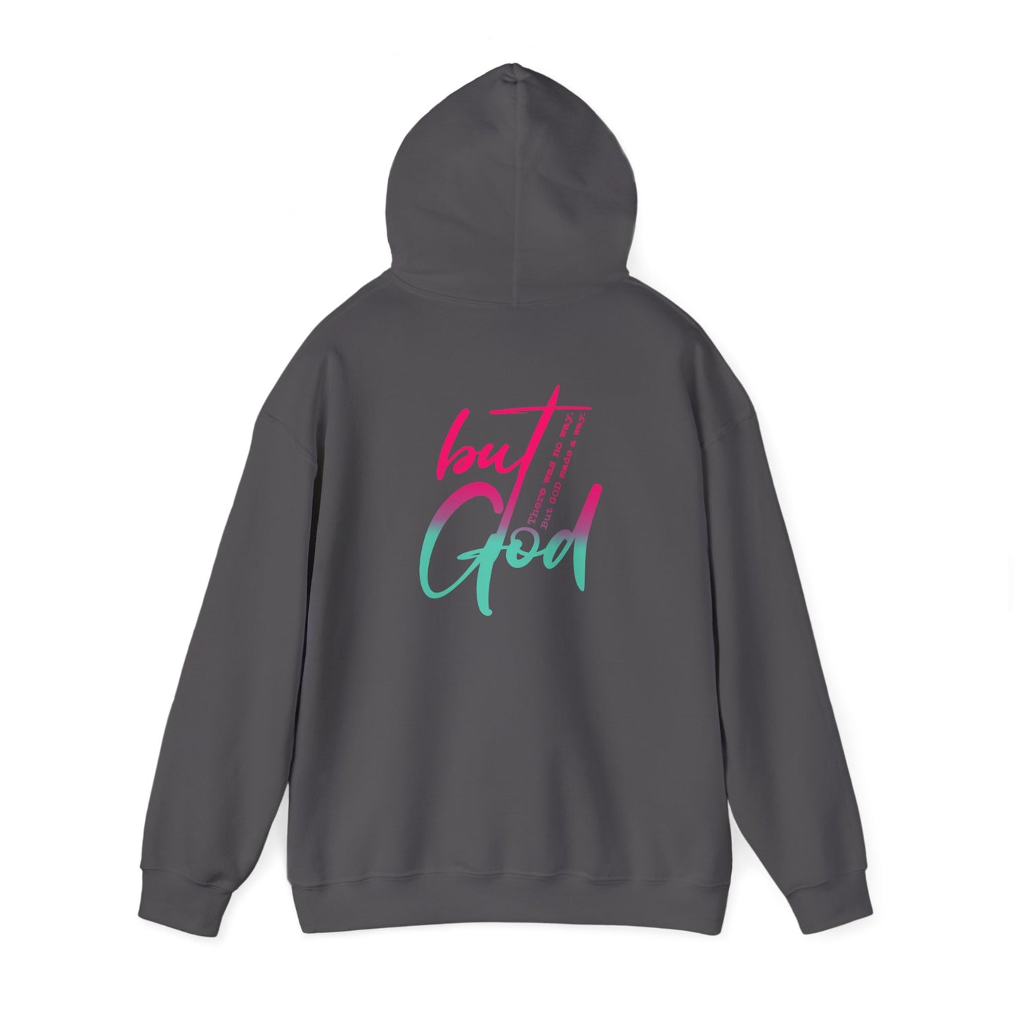 Trendy Unisex Hooded Sweatshirt - 'But God' Inspirational Design for Casual Wear