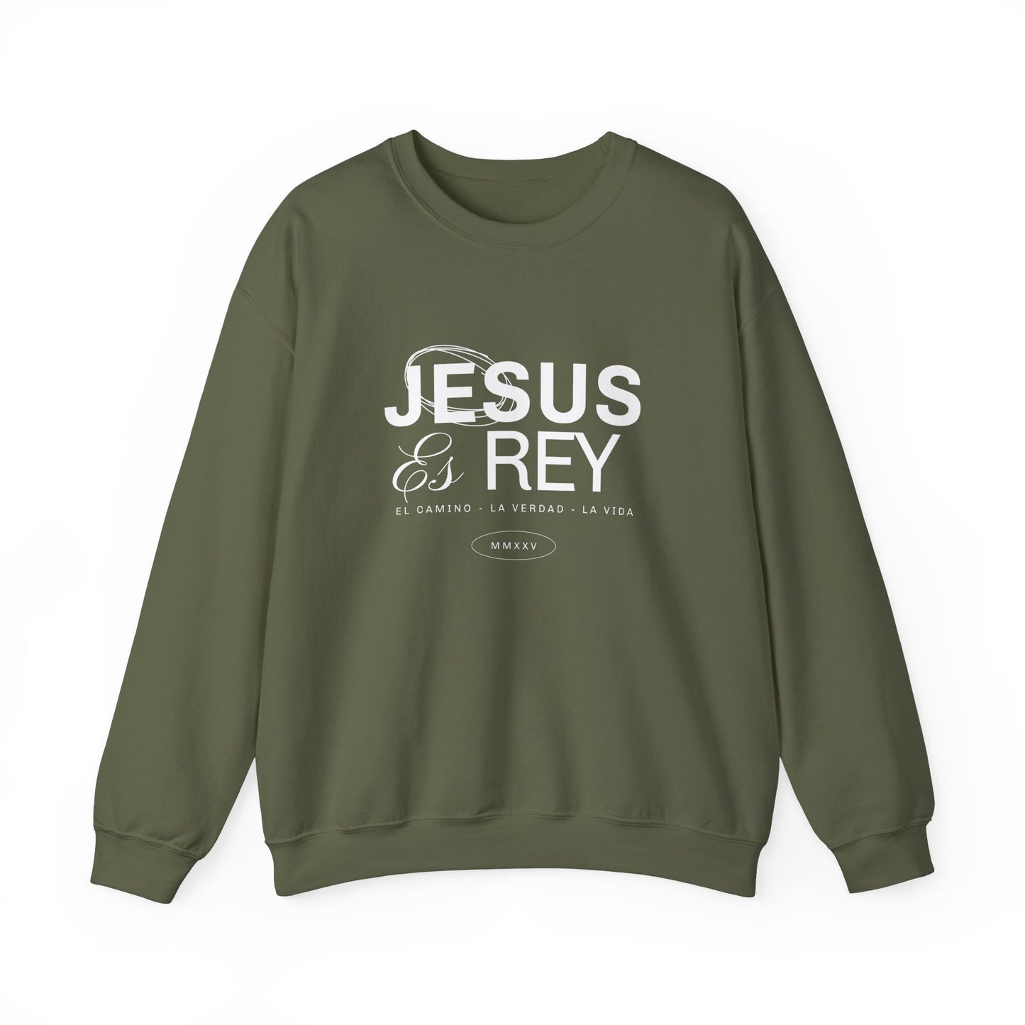 Jesus es Rey Graphic Crewneck Sweatshirt - Unisex Heavy Blend™