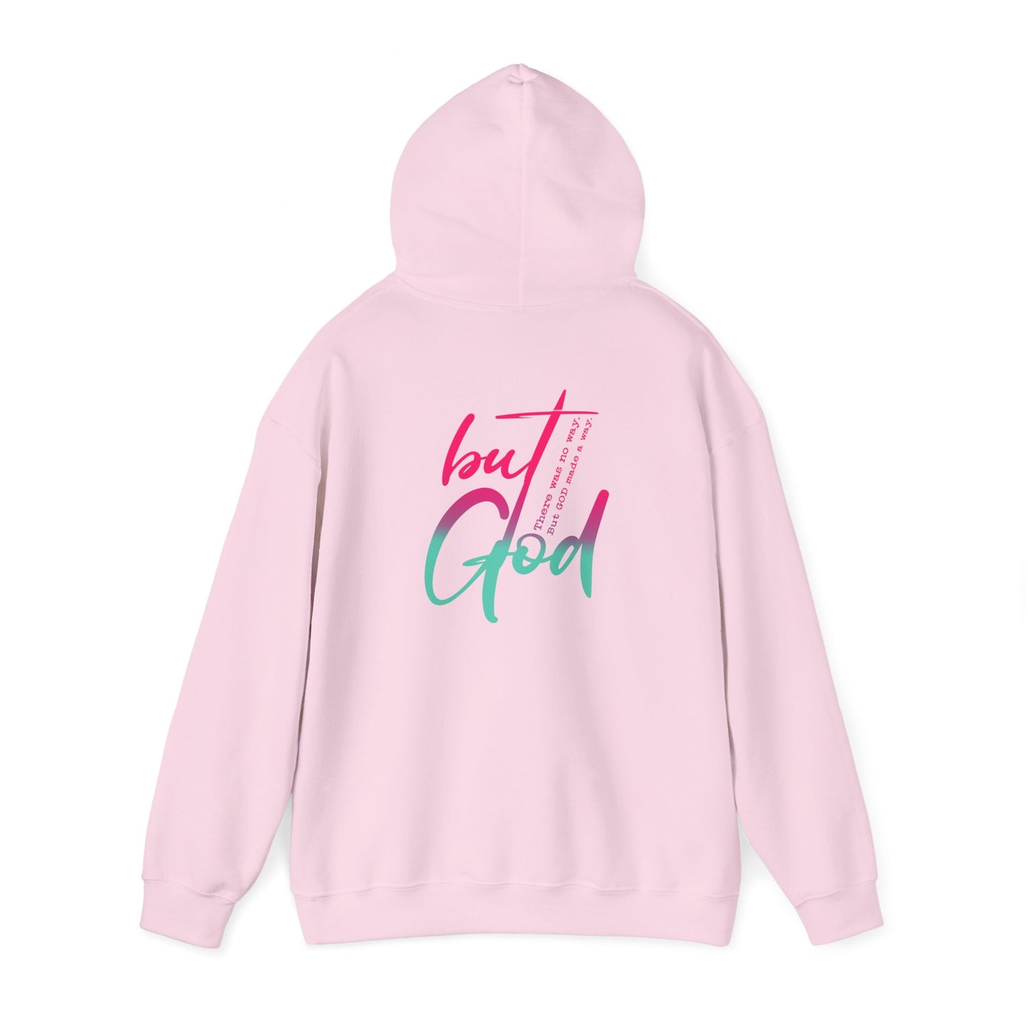 Trendy Unisex Hooded Sweatshirt - 'But God' Inspirational Design for Casual Wear