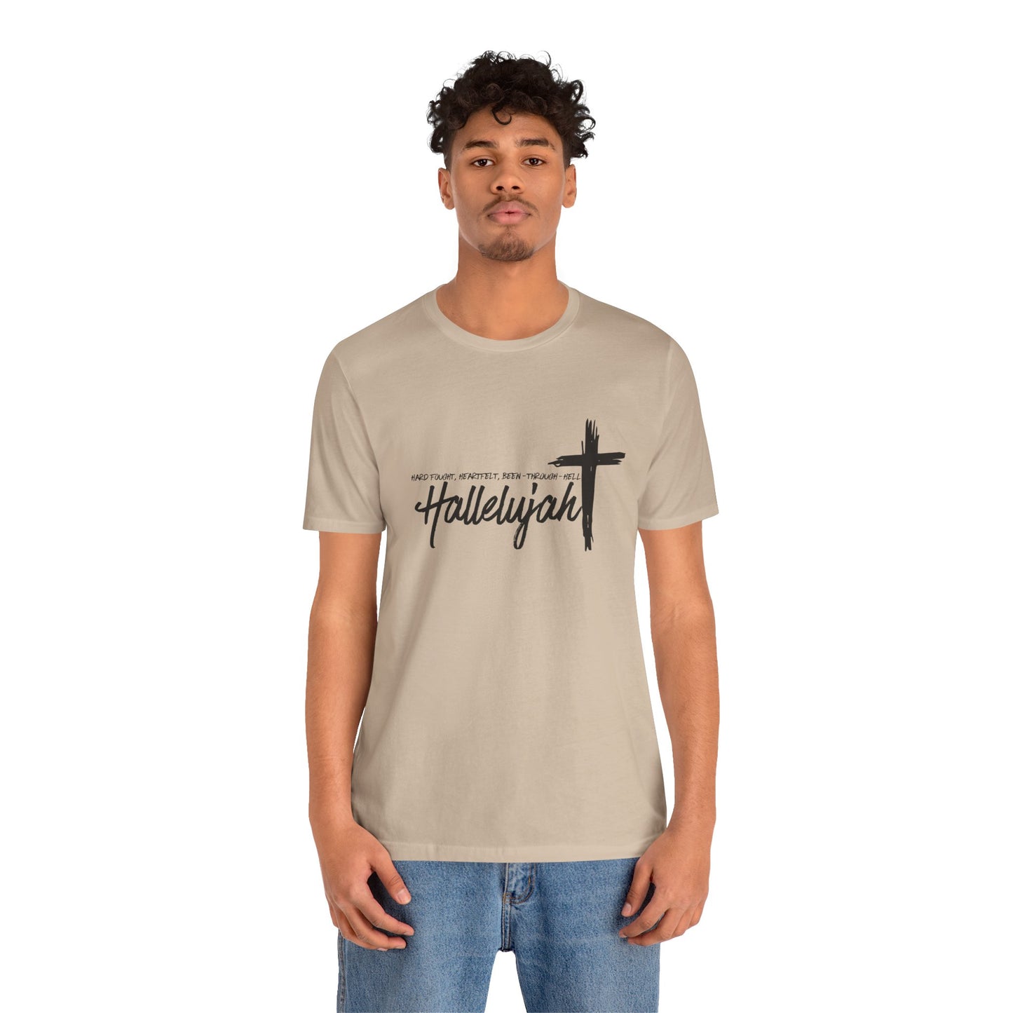 -Hard Fought Hallelujah Unisex Short Sleeve Tee -