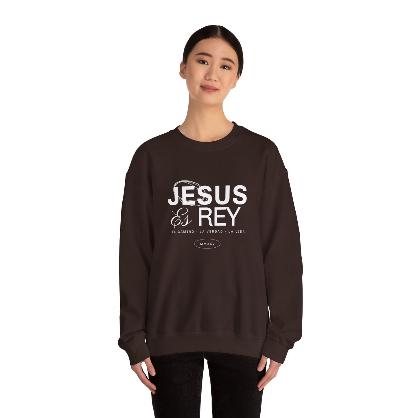 Jesus es Rey Graphic Crewneck Sweatshirt - Unisex Heavy Blend™