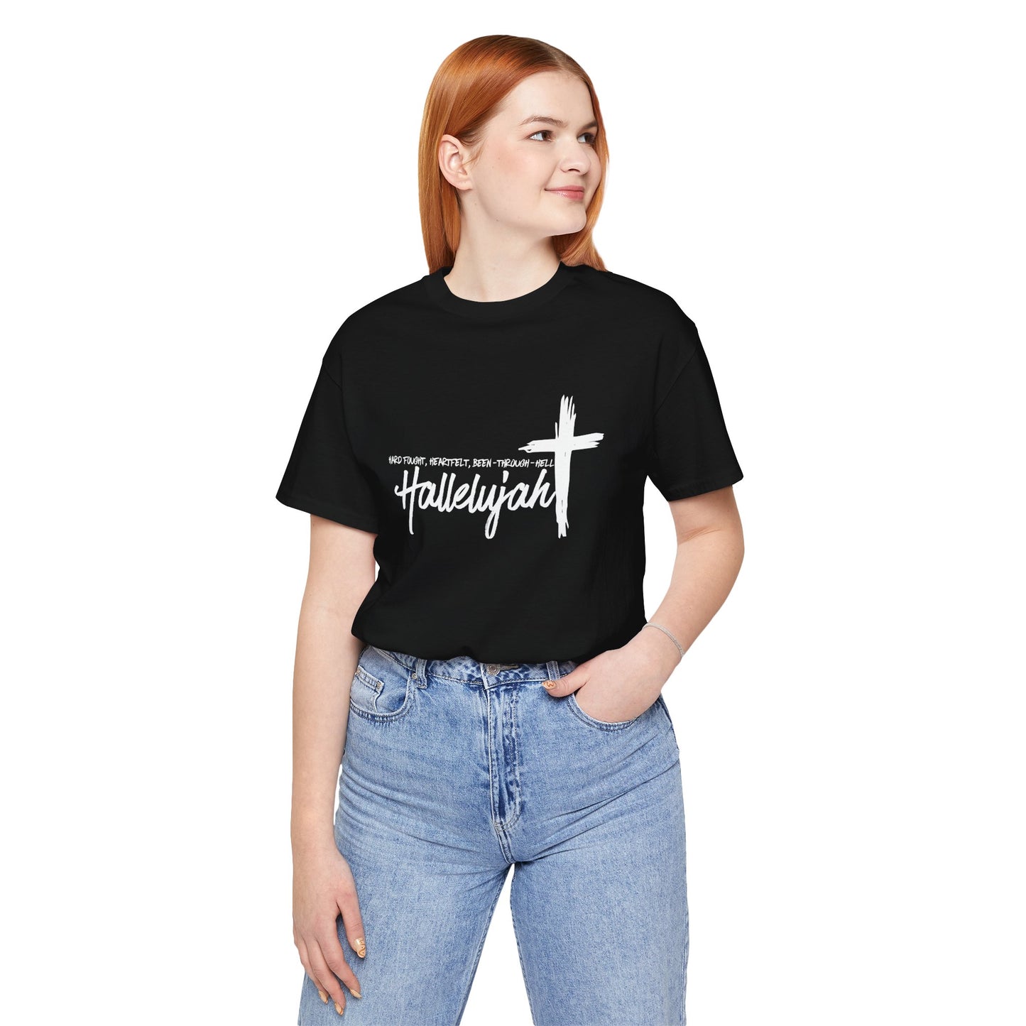 -Hard Fought Hallelujah Unisex Short Sleeve Tee -