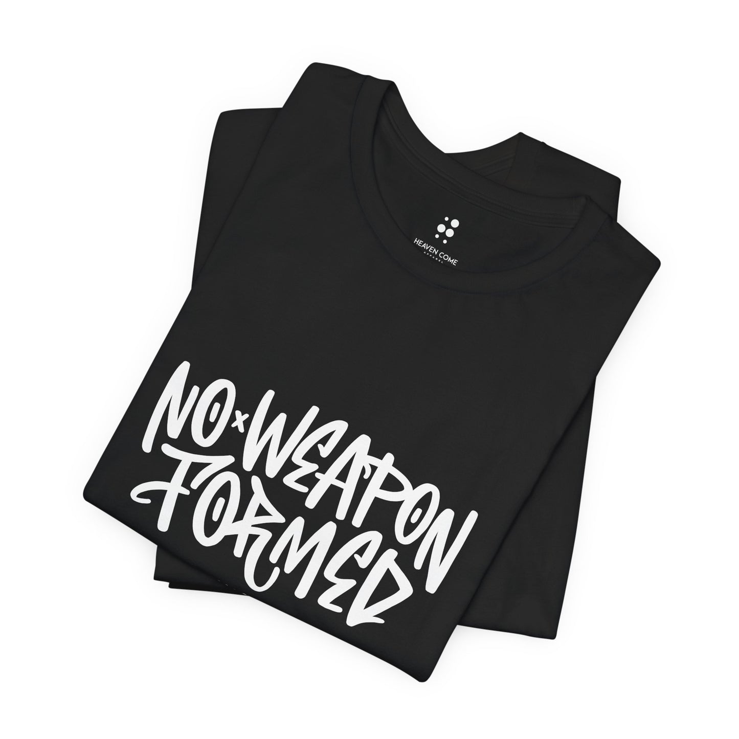 Inspirational Quote Tee - "No Weapon Formed Against You Shall Prosper" Unisex Jersey Short Sleeve T-Shirt