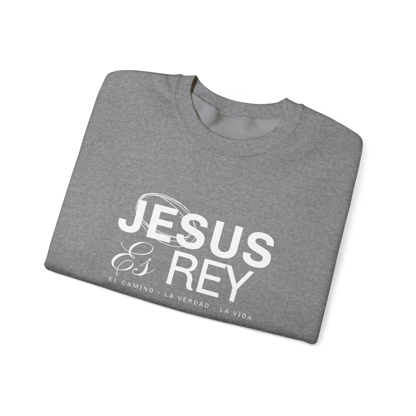 Jesus es Rey Graphic Crewneck Sweatshirt - Unisex Heavy Blend™