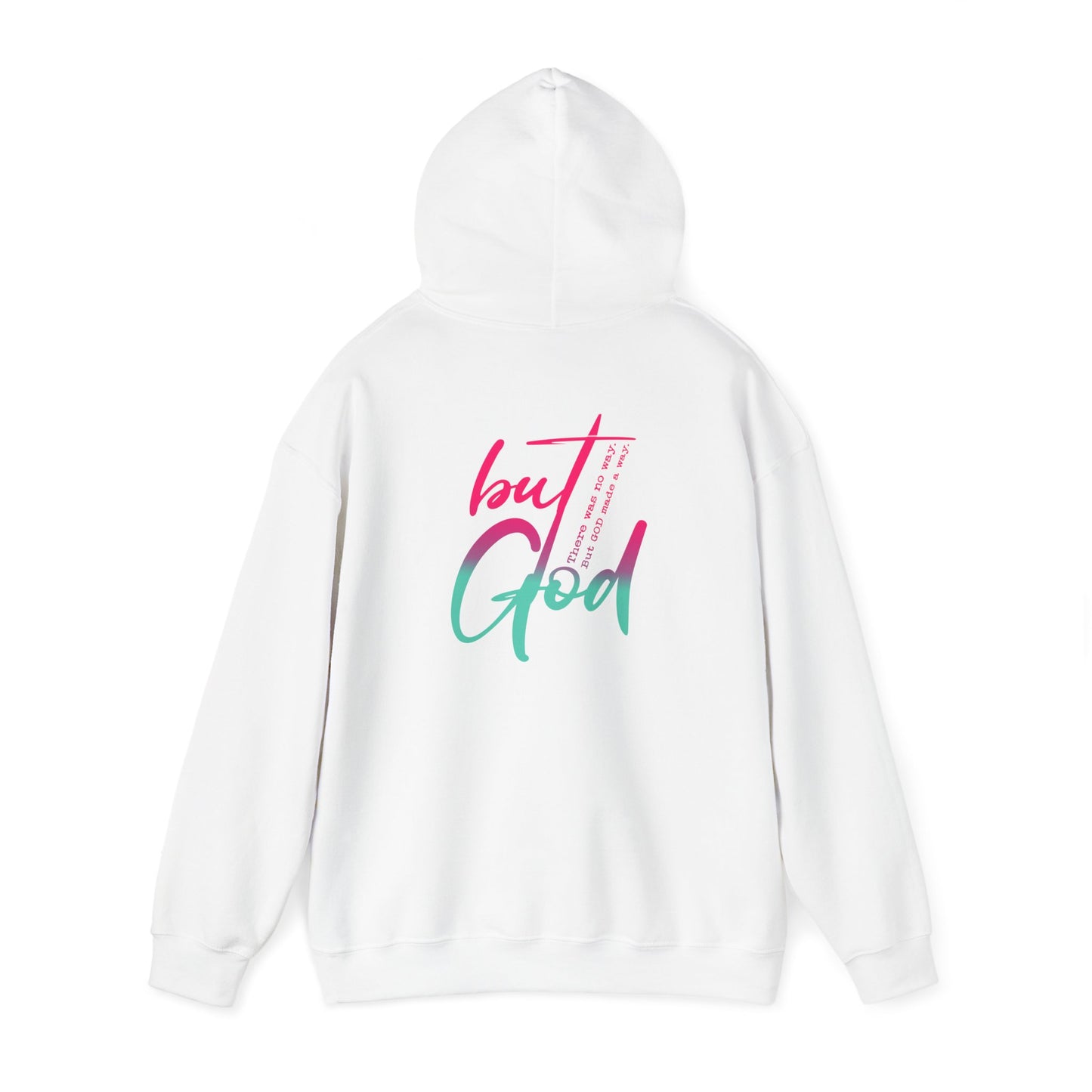 Trendy Unisex Hooded Sweatshirt - 'But God' Inspirational Design for Casual Wear