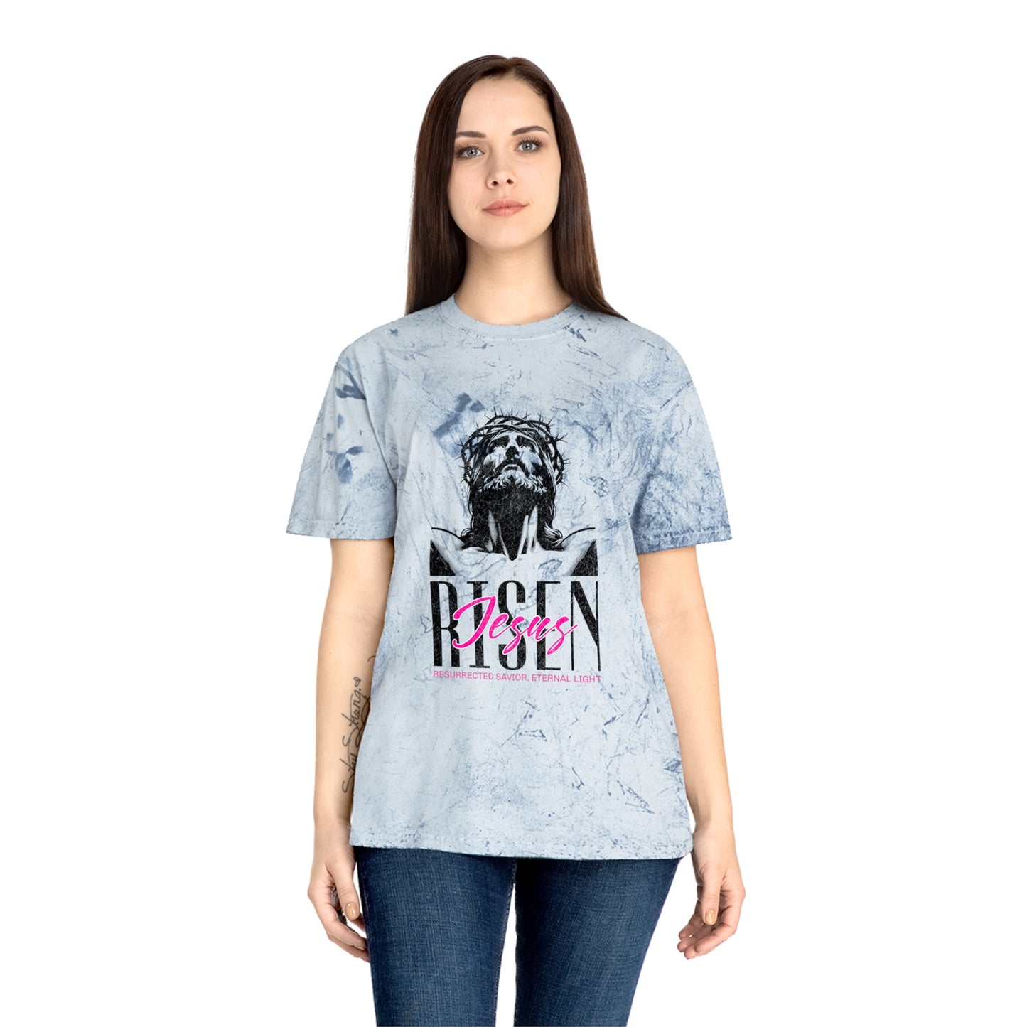 Risen Jesus Unisex Color Blast T-Shirt - Inspirational Faith Apparel
