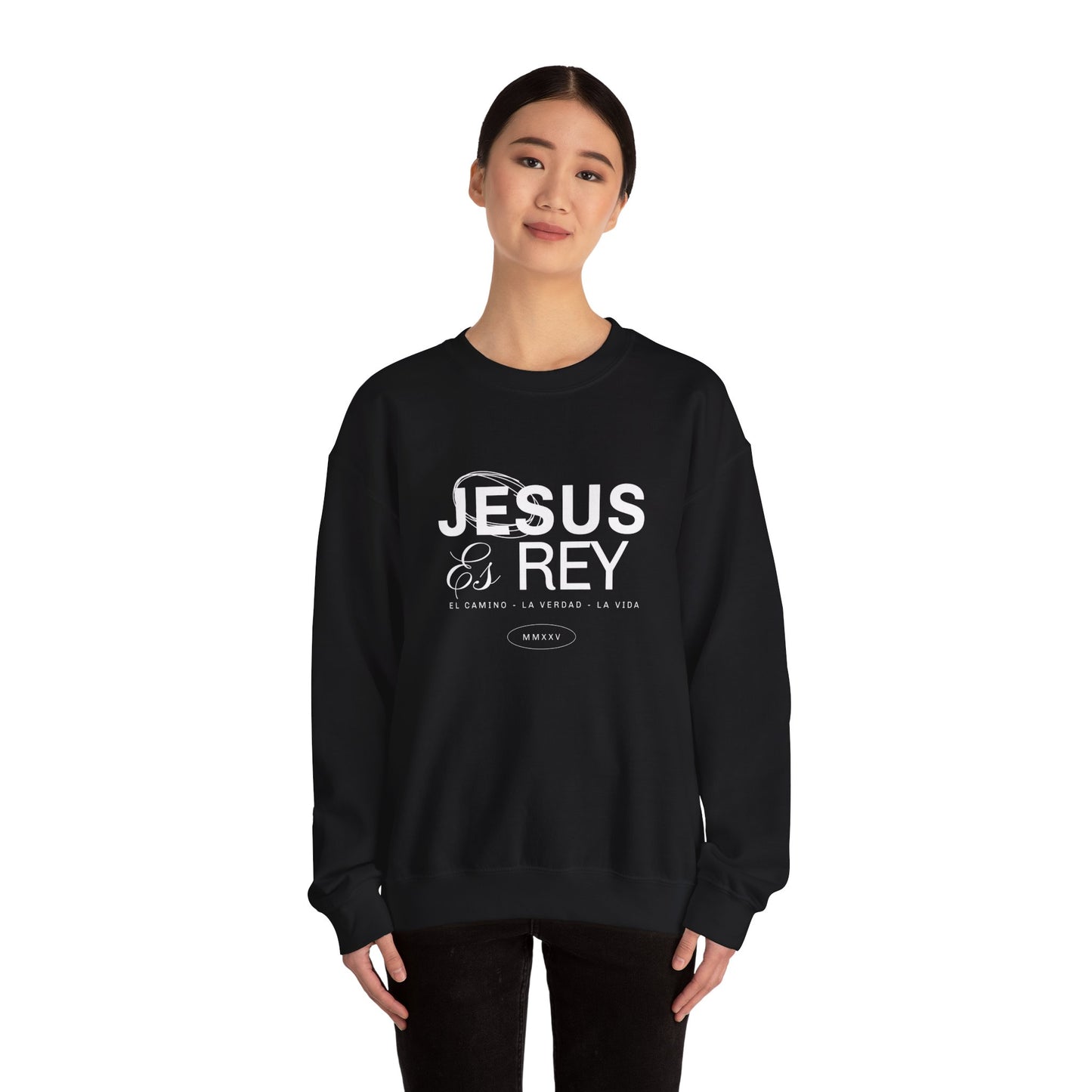 Jesus es Rey Graphic Crewneck Sweatshirt - Unisex Heavy Blend™
