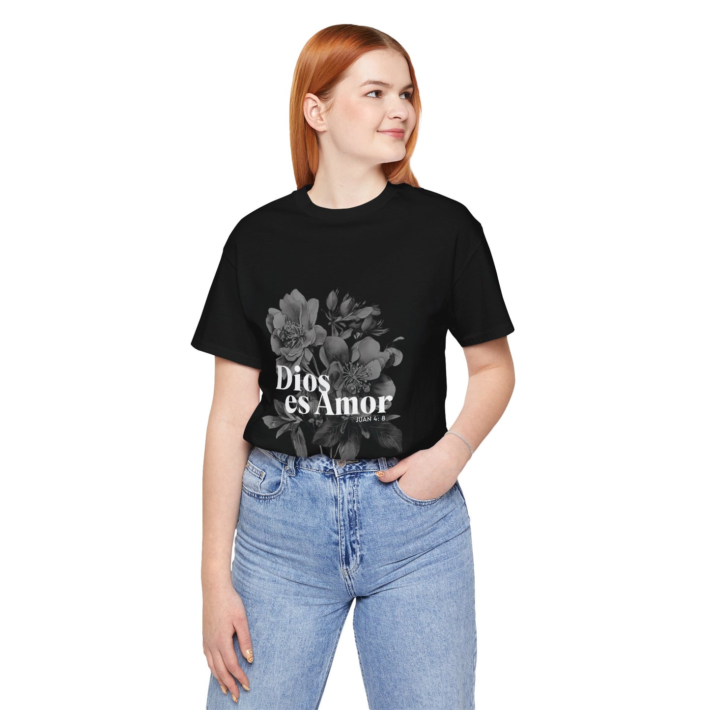 Floral Graphic Tee - "Dios es Amor"