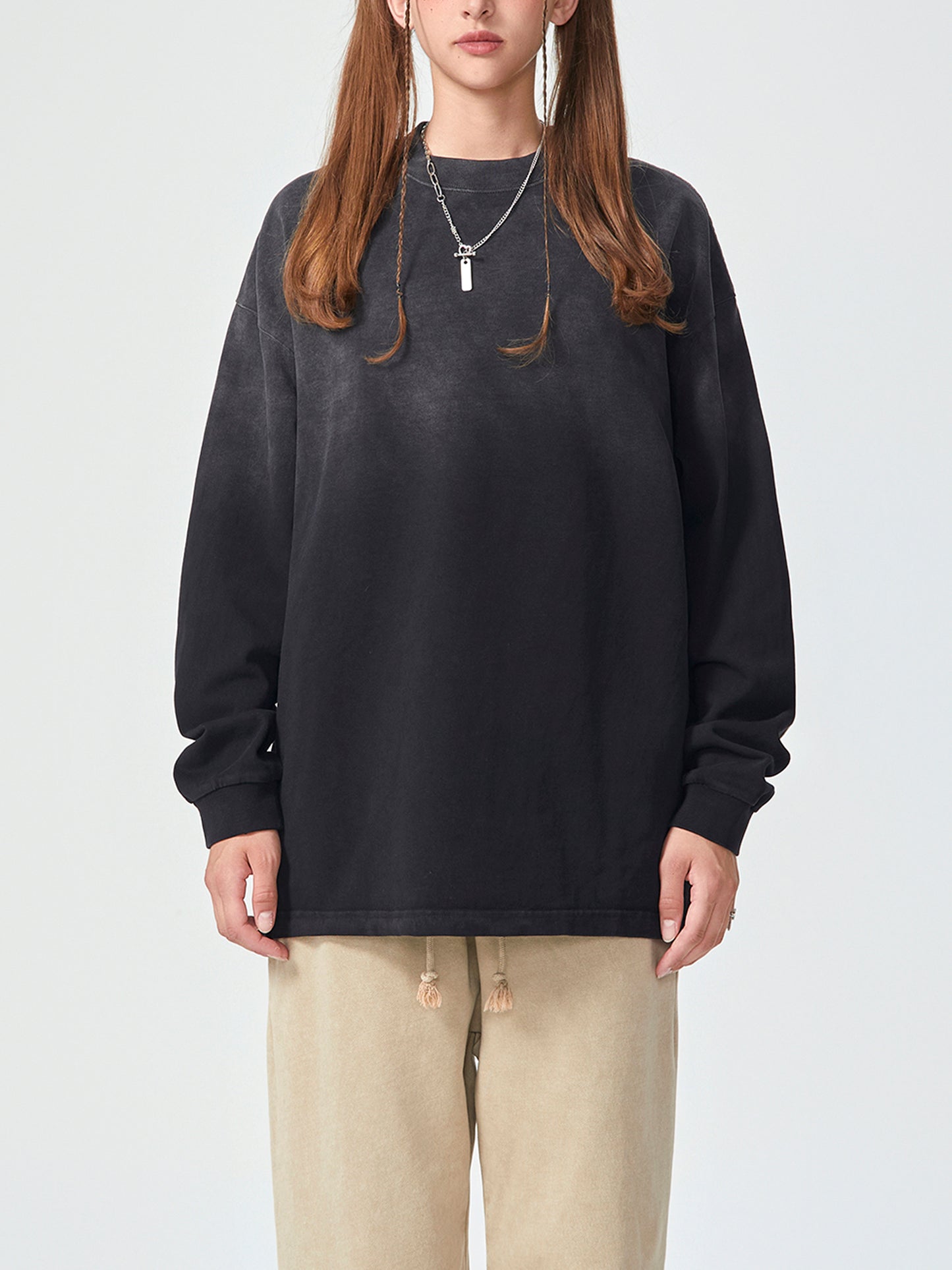 Gradient Vintage Washed Long Sleeve Tee - 270 GSM