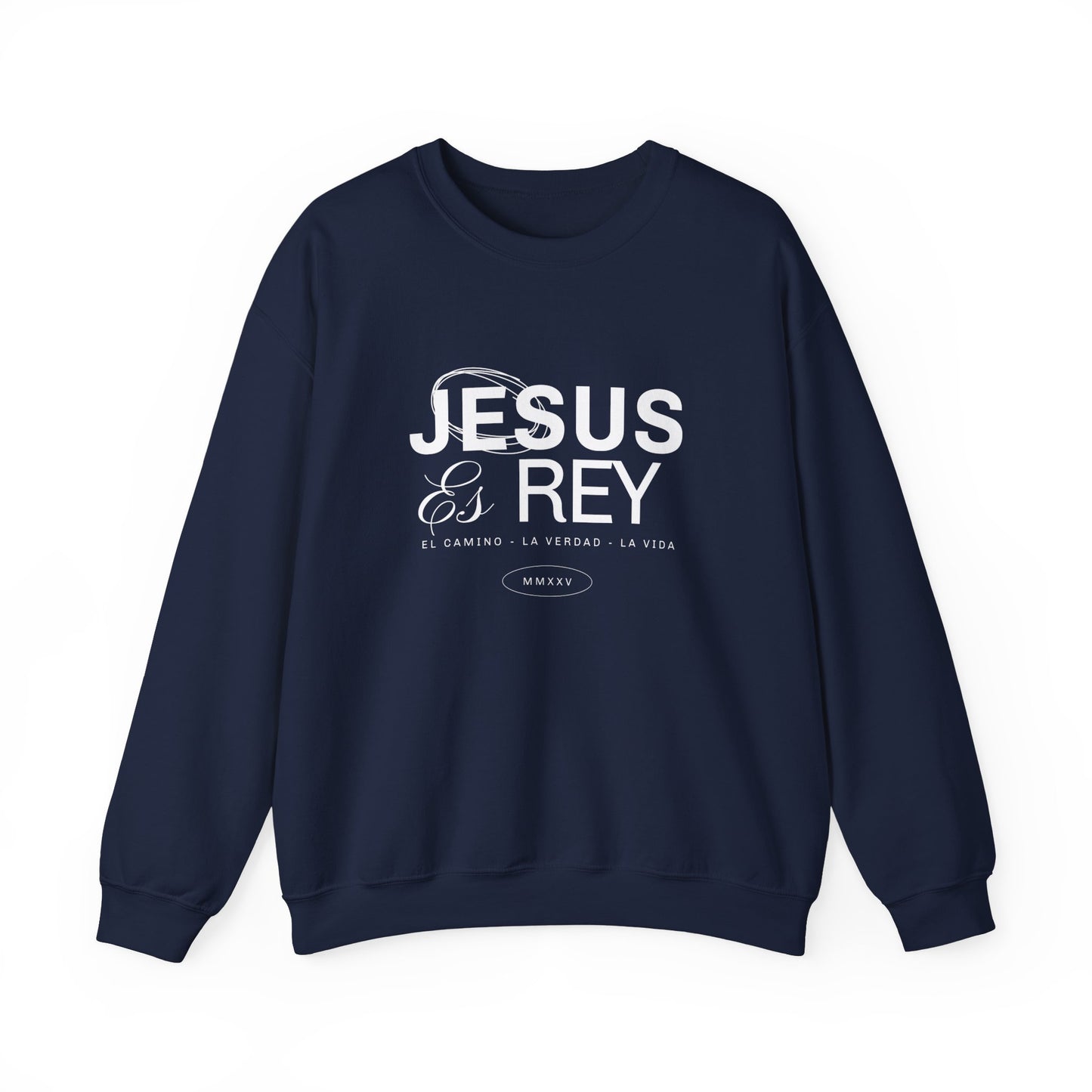 Jesus es Rey Graphic Crewneck Sweatshirt - Unisex Heavy Blend™