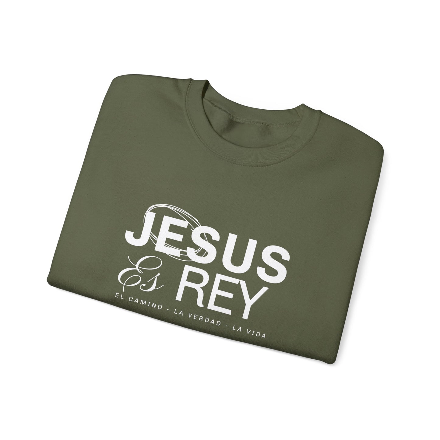 Jesus es Rey Graphic Crewneck Sweatshirt - Unisex Heavy Blend™