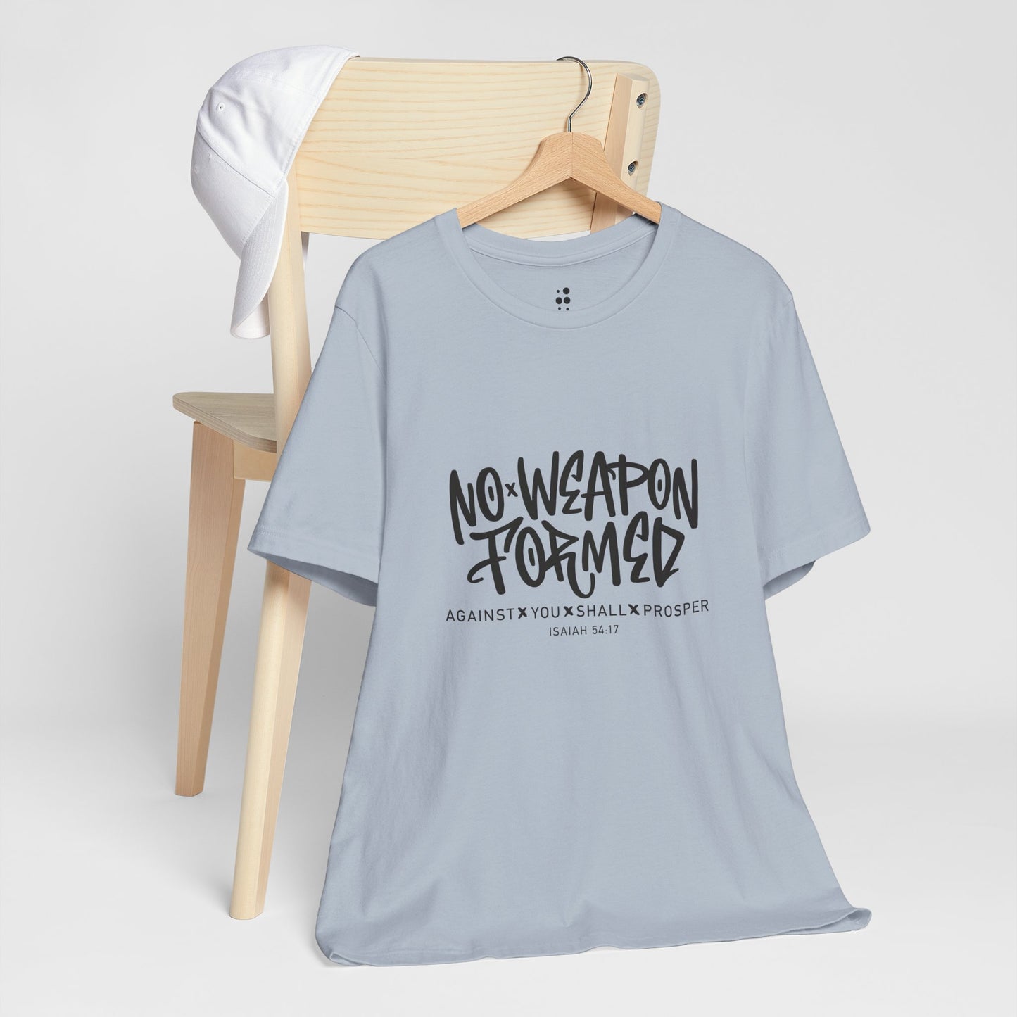 Inspirational Quote Tee - "No Weapon Formed Against You Shall Prosper" Unisex Jersey Short Sleeve T-Shirt
