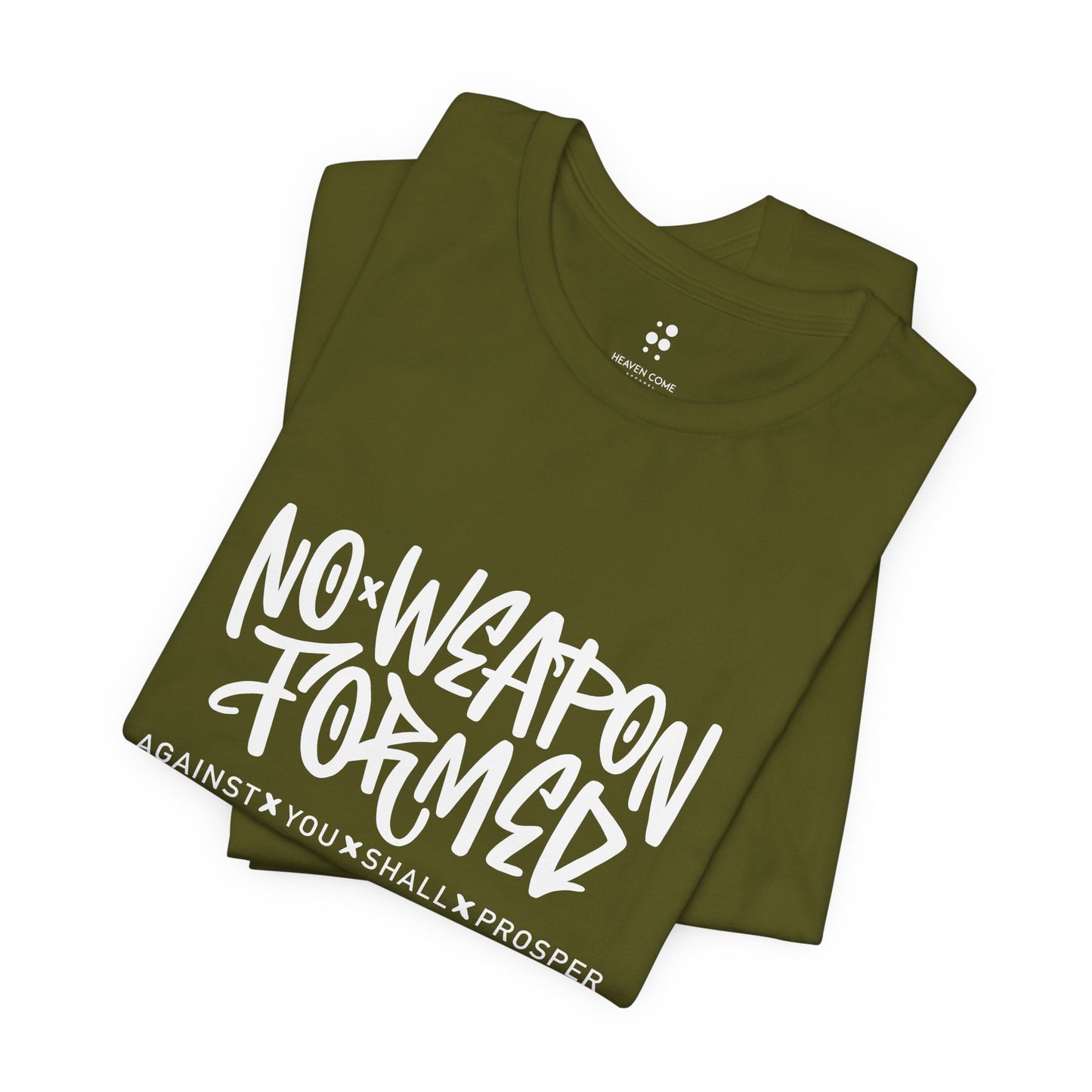 Inspirational Quote Tee - "No Weapon Formed Against You Shall Prosper" Unisex Jersey Short Sleeve T-Shirt