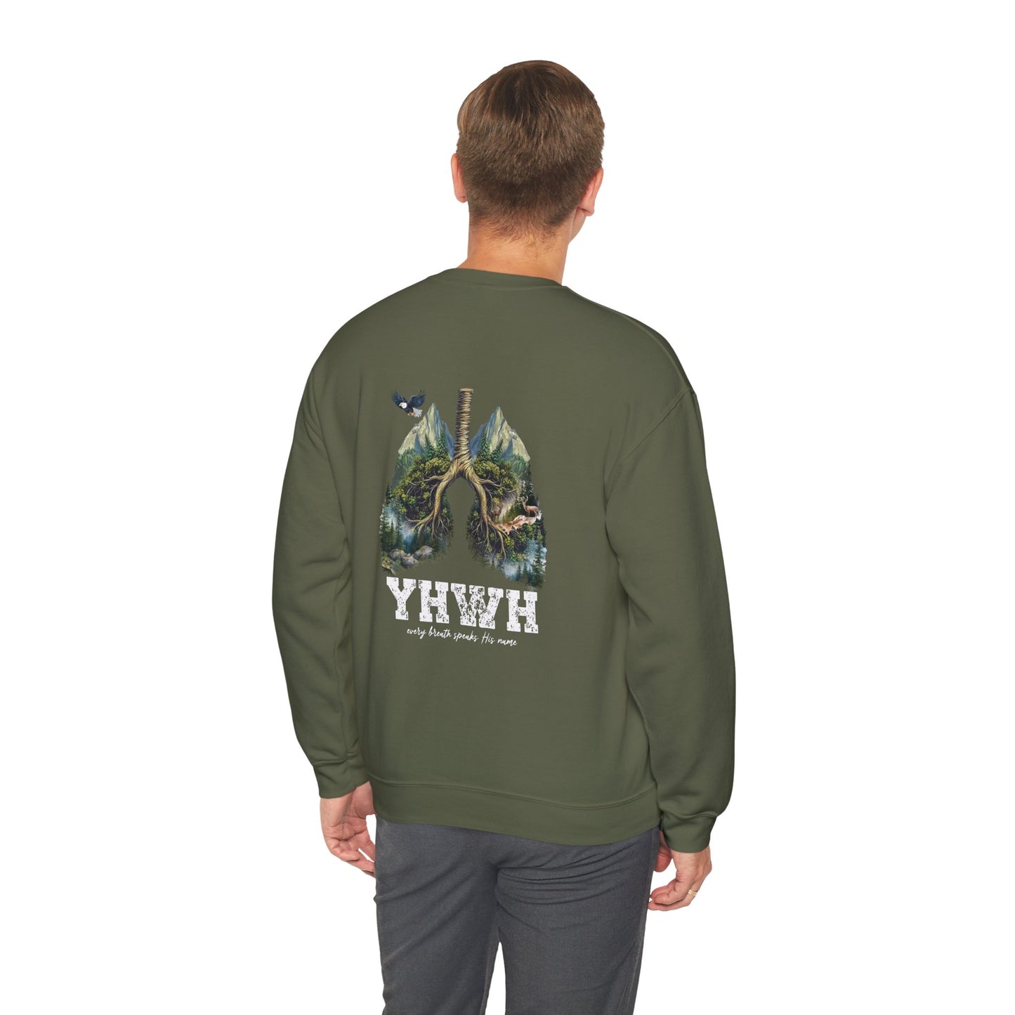 Nature-Yhwh Unisex Heavy Blend Crewneck Sweatshirt