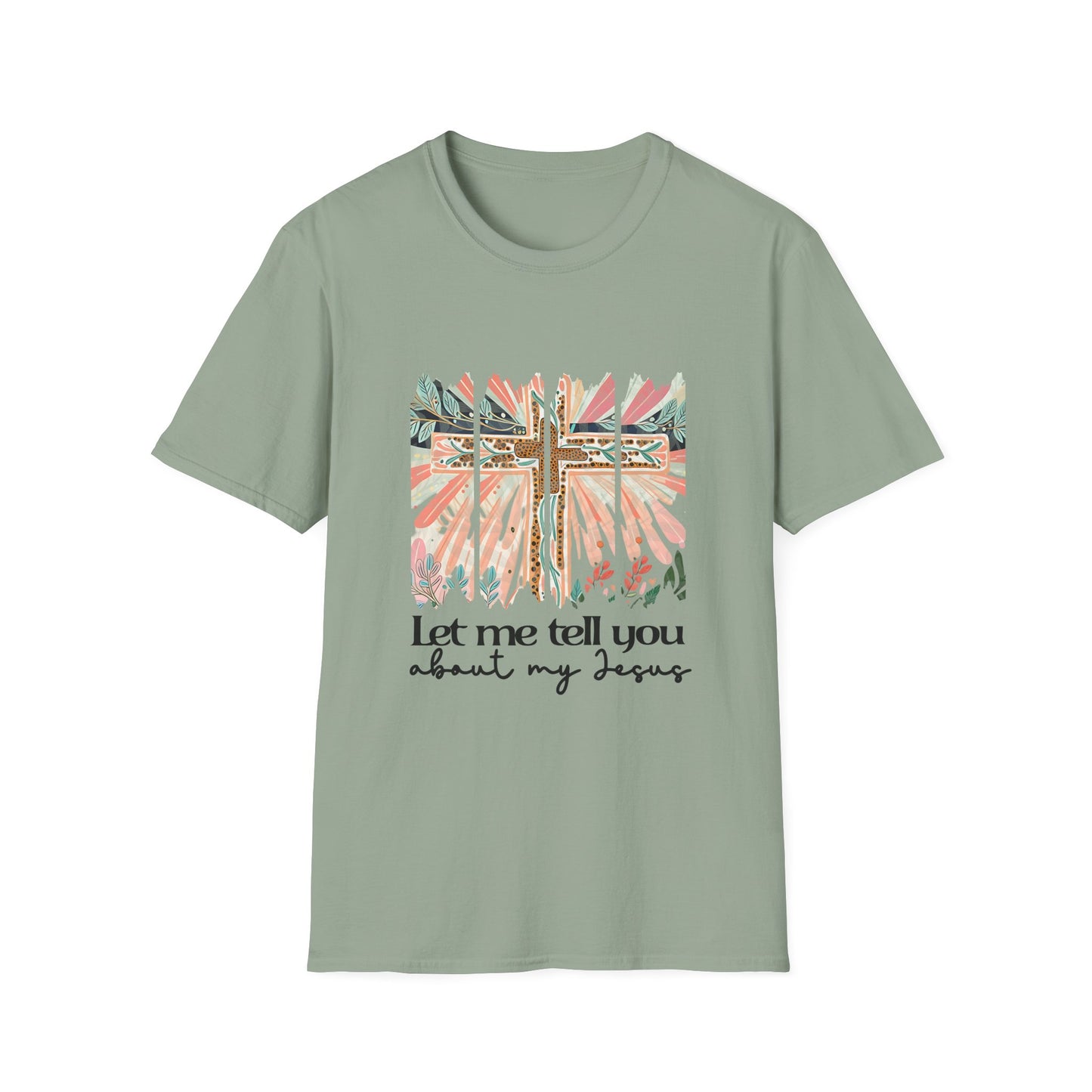 Let Me Tell You About My Jesus Unisex Softstyle T-Shirt - Faith-Inspired Apparel